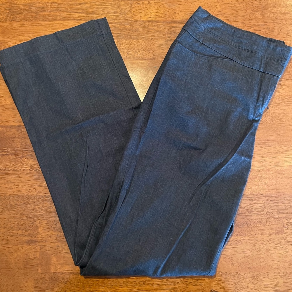 Loft Chambray blue wide leg pants Sz 2